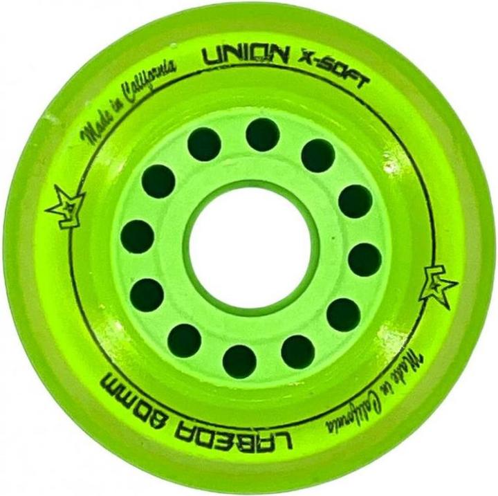Immagine prodotto Labeda Union X-Soft confezione da 4 ruote da hockey a rotelle (bianche, 80 mm) (80 mm)