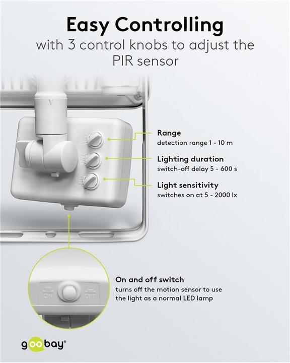 Image du produit Goobay Projecteur d'extérieur à LED (4260 lm, IP44)