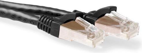 Actual product image Black 7 meter LSZH SFTP CAT6A patch cable snagless with RJ45 connectors (S/FTP, CAT6a, 7 m)