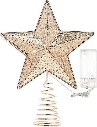 Actual product image Lotti LED Tree Top Star 18cm champagne 63396 (1 -part)