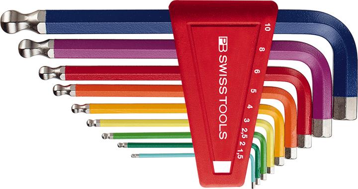 Actual product image PB Swiss Tools PB Rainbow pin spanner set - ball end