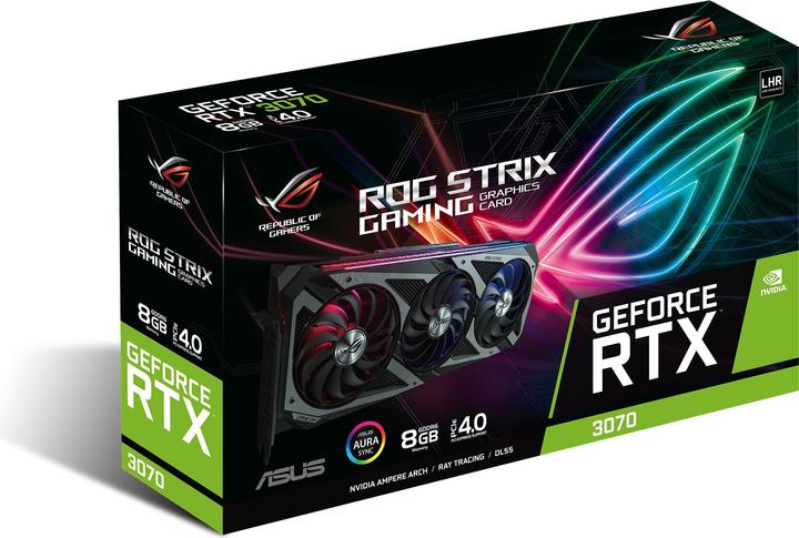 Image du produit ASUS GeForce ROG STRIX RTX 3060 Ti 8G V2 GAMING LHR (8 Go)