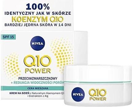 Produktbild NIVEA Q10 Power Anti-Falten Feuchtigkeitsspendende Tagescreme für Mischhaut 50ml (50 ml, Tagescreme, SPF 15)