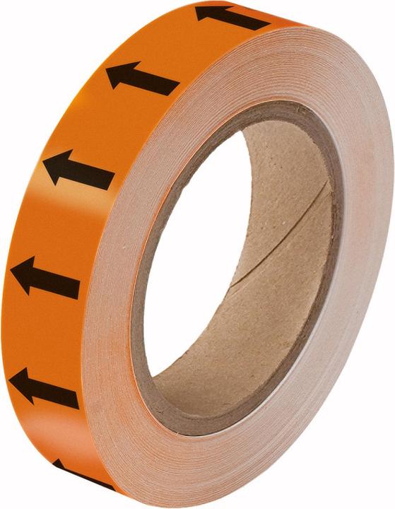 Produktbild Brady Markierungsband mit Richtungspfeilen, 25mm x 33m, Schwarz / Orange