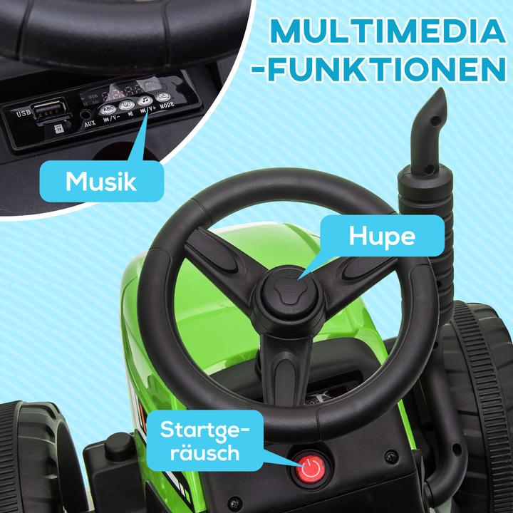 Produktbild Swisshandel24 Elektrischer Traktor, Anhänger, Fernbedienung, Aufsitztraktor, MP3 Funktion