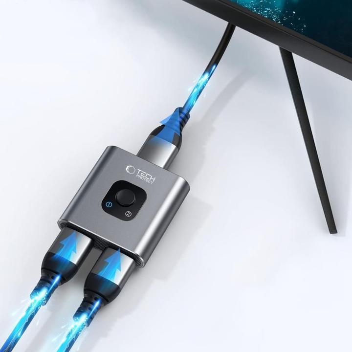 Immagine prodotto Tech-Protect HB07 HUB Adapter 2in1 HDMI 4K 60HZ - gray (HDMI, 4.70 cm)