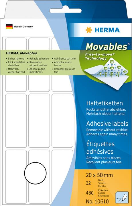 Produktbild HERMA Ablösbare Vielzweck-Etiketten