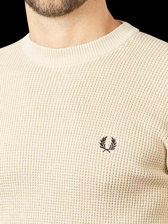 Immagine prodotto Fred Perry Waffle Stitch Pullover Crew Neck Oatmeal (XXL)
