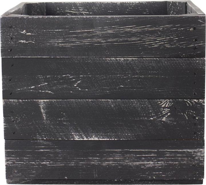 Actual product image Holz Zollhaus Storage Box Vintage Black 33 x 38 cm (32.5 x 32.5 x 37.5 cm, 39.61 l)