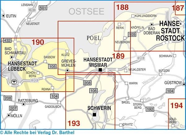 Produktbild Hansestadt Lübeck, Travemünde, Boltenhagen und Umgebung Radwander- und Wanderkarte 1 : 50 000 50000