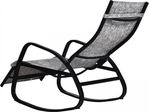 Produktbild Outsunny Schaukelliege Gartenliege mit verstellbarer Rückenlehne und Kopfkissen (94 cm)