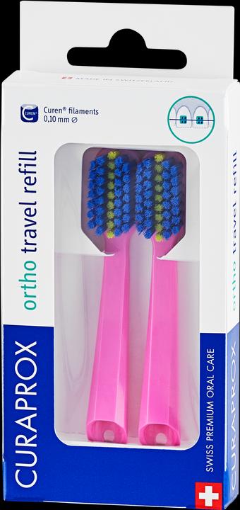 Actual product image Curaprox CS 5460 Travel Set Ortho refill pink (Soft, 2 x)