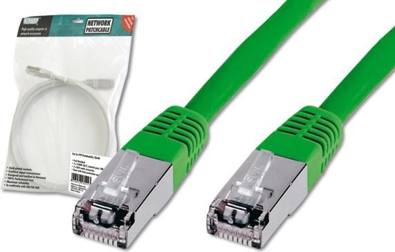 Produktbild Digitus CAT5e SF-UTP Patchk.,1m, Grün (SF/UTP, CAT5e, 1 m)