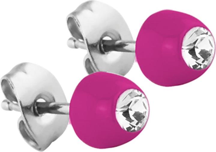Star Piercing Ohrstecker violett mit Swarovski Kristall silber (ohne Messing, Chirurgenstahl 316L)
