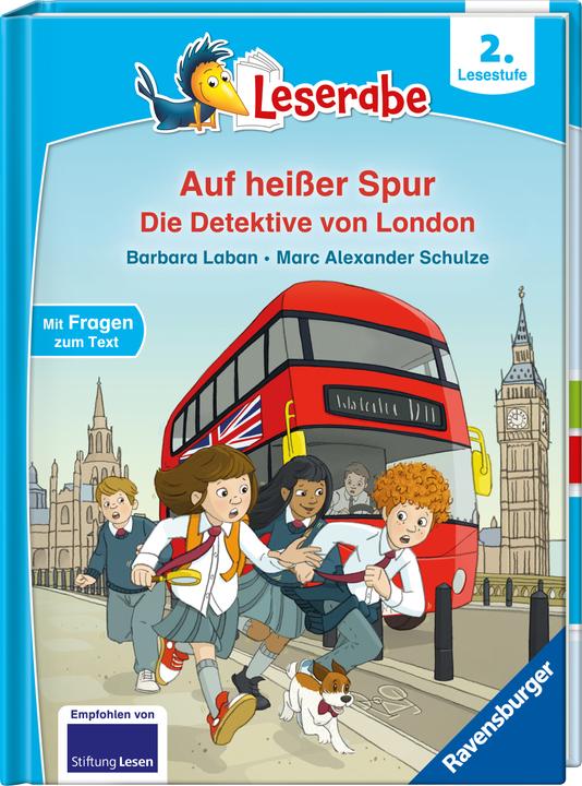 Actual product image Ravensburger Leserabe - 2. Lesestufe: Auf heisser Spur - Die Detektive von London (German, Barbara Laban, Marc-Alexander Schulze, 2025)