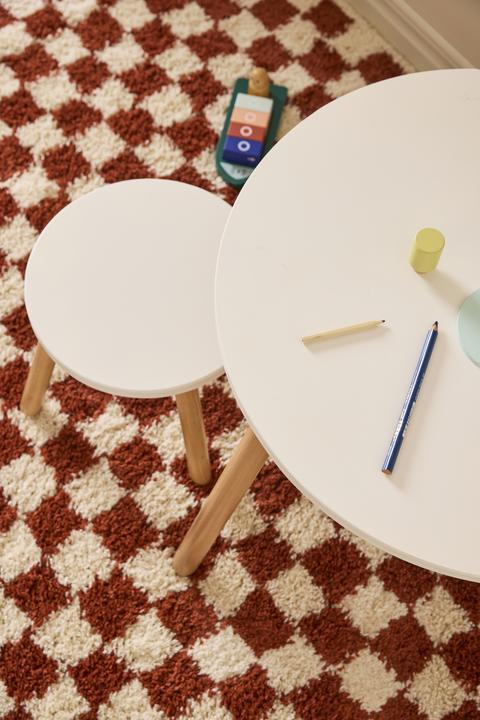 Actual product image Kids Concept Table and two stools, white (Kids table)