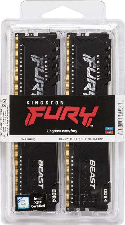 Immagine prodotto Kingston FURY Beast (2 x 8GB, 3200 MHz, DDR4-RAM, DIMM)