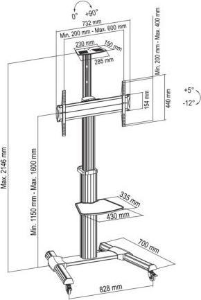 Actual product image Deltaco ARM-0450 (Ground, 70")