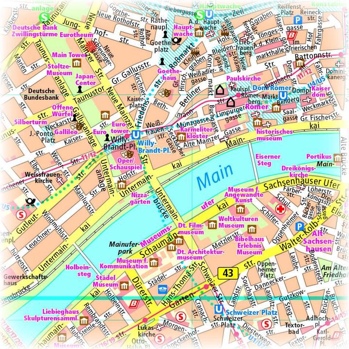 Produktbild Frankfurt am Main Innenstadtplan 1 : 16 000 16000