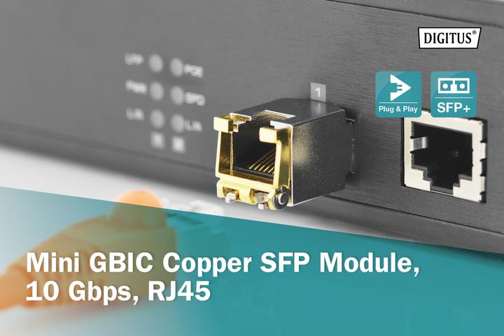 Actual product image Digitus Mini GBIC Copper SFP Module, 10 Gbps, RJ45