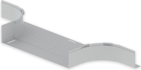 Actual product image Unex 66548 T-branch light grey RAL7035 100x500 U23X (10 cm)