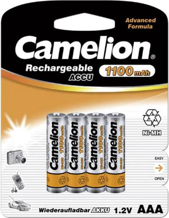 Productafbeelding Camelion HR03 Micro (AAA) oplaadbare NiMH-batterij 110 (4 Pcs., AAA, 1100 mAh)
