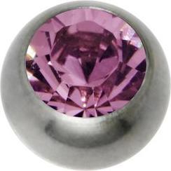 Bijouteria 1.2mm Titan Piercingteil (Kristall, Titan)