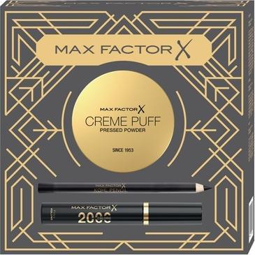 Max Factor Max Factorset Creme Puff Matte Face Powder, 2000 Calorie Mascara, Kohl Pencil Eye Pencil