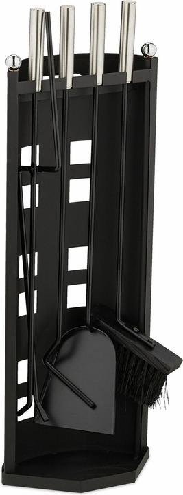 Relaxdays 5-tlg. Kaminbesteck-Set (22 x 15 x 61 cm)