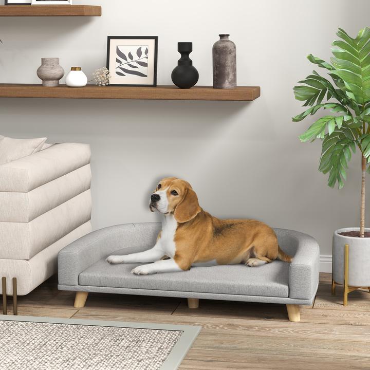 Produktbild PawHut Hundebett Polyester, MDF Grau (Hund)