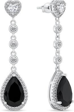 Brilio Silver - Lovely silver heart earrings EA884WBC