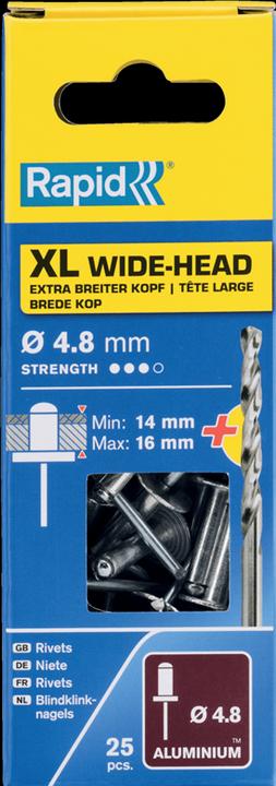 Actual product image Rapid XL blind rivet Ø 4.8 x 20 mm