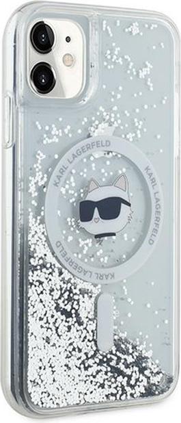 Produktbild Karl Lagerfeld KLHMN61LGCHSGH iPhone 11 / Xr 6.1" hardcase transparent Liquid Glitter Choupette Head (Apple iPhone 11, Apple iPhone XR)