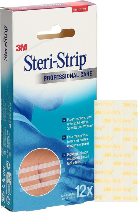 Actual product image 3M Wound closure strips white reinforced 12 x (12 x)