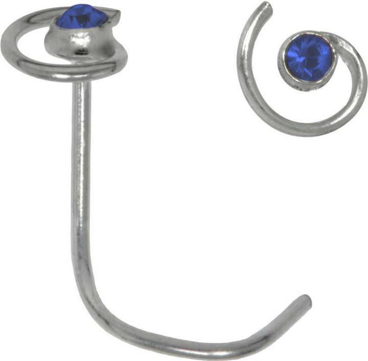 Bijouteria Nasenpiercing (Silber 925, Kristall)