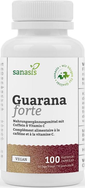 Actual product image Sanasis Guarana forte capsule (100 Piece, Capsules, 85 g)