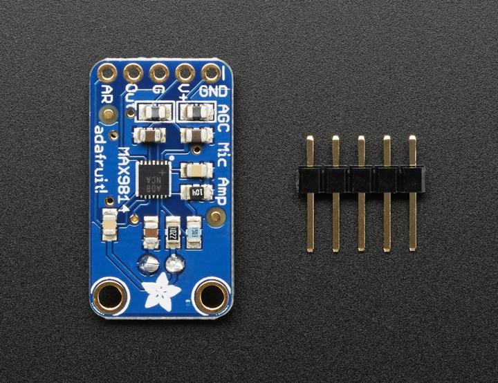 Immagine prodotto Adafruit Amplificatore per microfoni a elettrete MAX9814 (Altoparlanti)