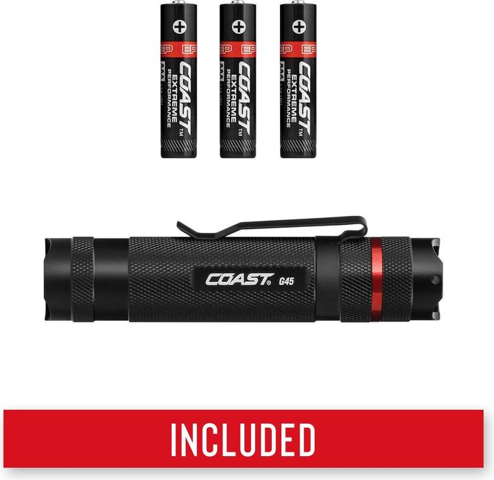 Actual product image Coast G45 torch (385 lumen) - in blister pack (11.70 cm, 385 lm)