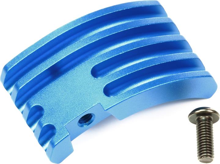 Actual product image Tamiya M-07C Alu motor heat sink Blue anodized.