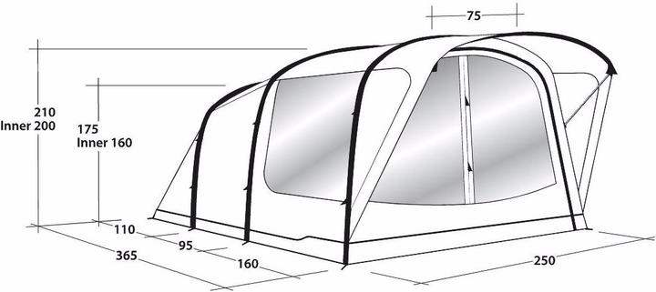 Produktbild Outwell Lindale 3PA (Tunnelzelt, 16.40 kg, 3 Personen)