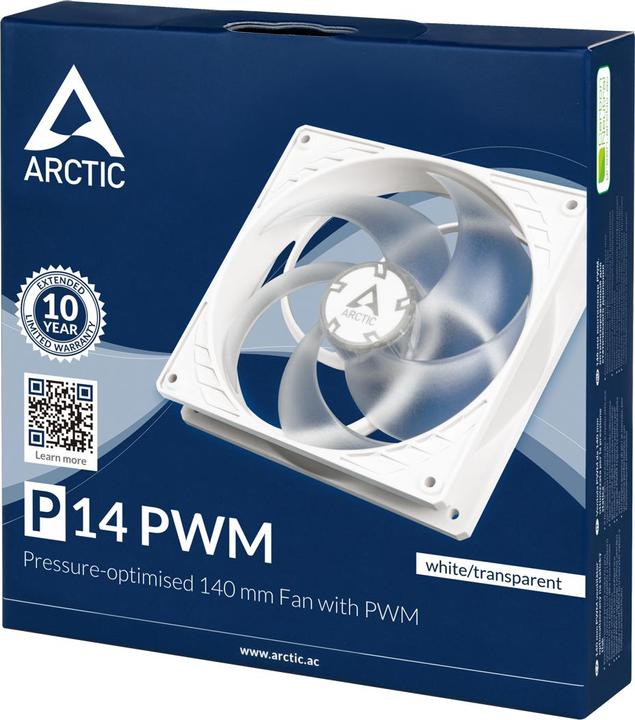 Produktbild Arctic Case ACC P14 Fan 12cm PWM white transparent (140 mm, 1 x)