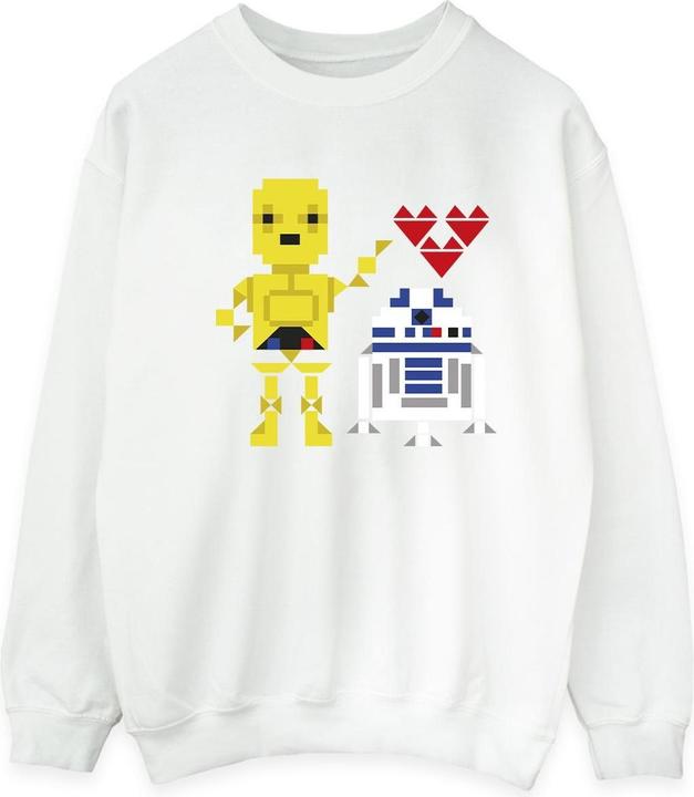 Actual product image Star Wars Mens Heart Robot Sweatshirt (L)