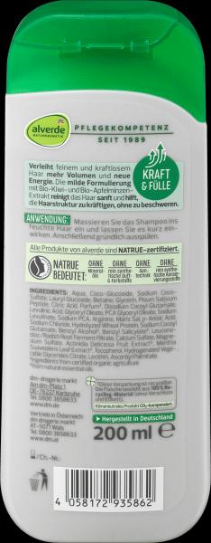 Image du produit dm alverde Volume Kiwi bio Menthe à pomme bio (200 ml, Shampoing liquide)