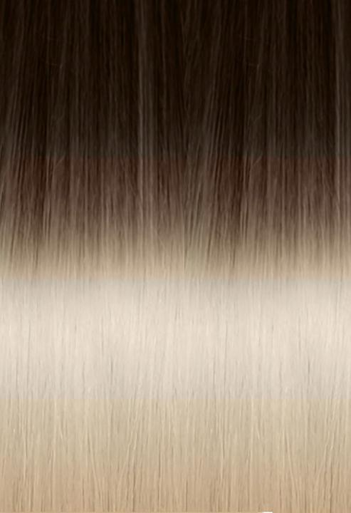 Image du produit Seiseta Classic Keratin Fusion Lisse Ombré 4/1001 Ombre Brun-Platine Blond 40/45 cm (Ombre brun-blond platine)