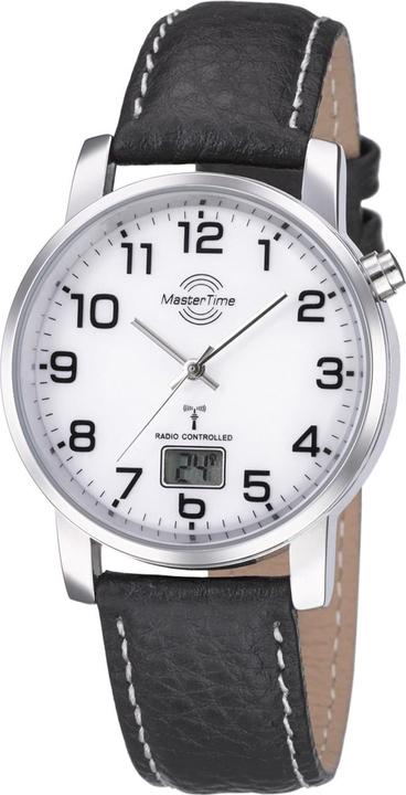 Conrad Components Master Time Funk Herrenuhr (Funkuhr, Mondphasenuhr, Analoguhr, Digitaluhr, 41 mm)
