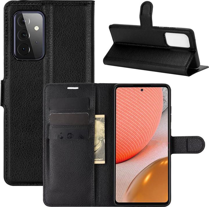 Produktbild Cover-Discount Galaxy A72 - Leder Etui Hülle schwarz