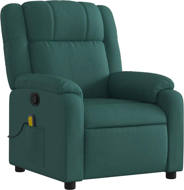 Image du produit VidaXL Fauteuil de massage vert foncé Tissu,Couleur : vert foncé,Matériaux