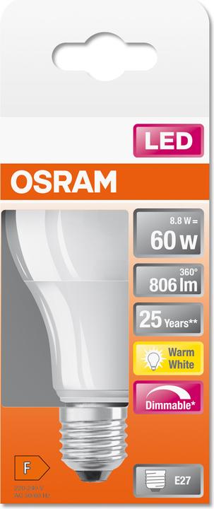 Produktbild Osram Led Superstar Classic A (E27, 9 W, 806 lm, 1 x, F)