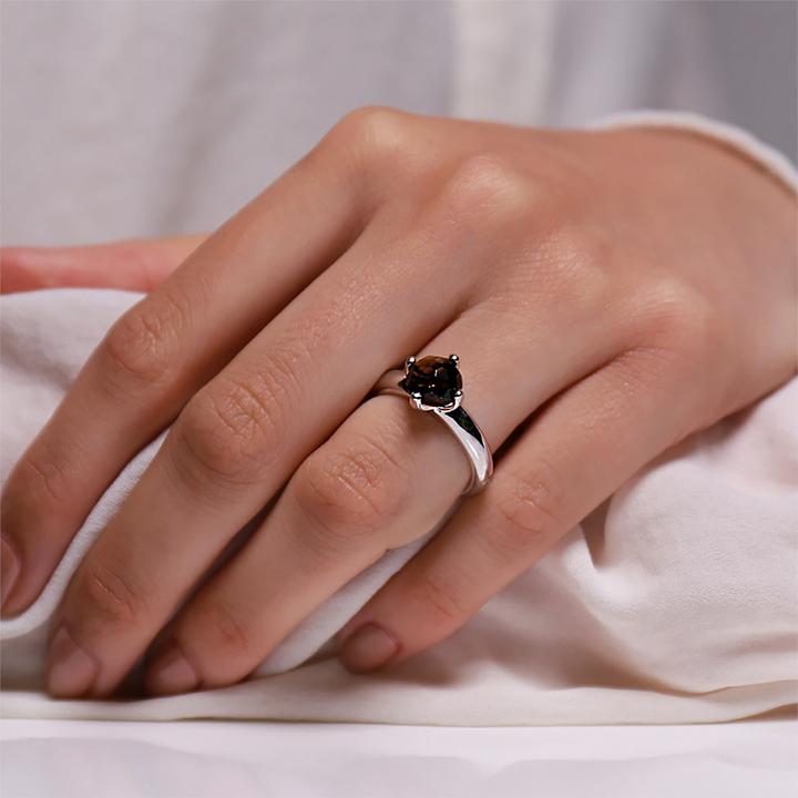 Immagine prodotto Ti Sento Milano Anello con cristallo marrone scuro 12179TB (56, 925 Argento)