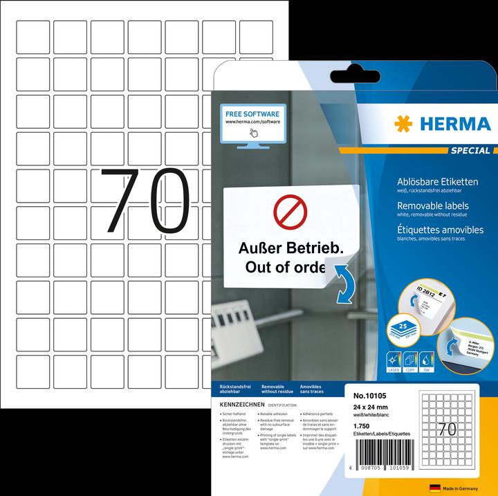 Produktbild HERMA Ablösbare Etiketten A4